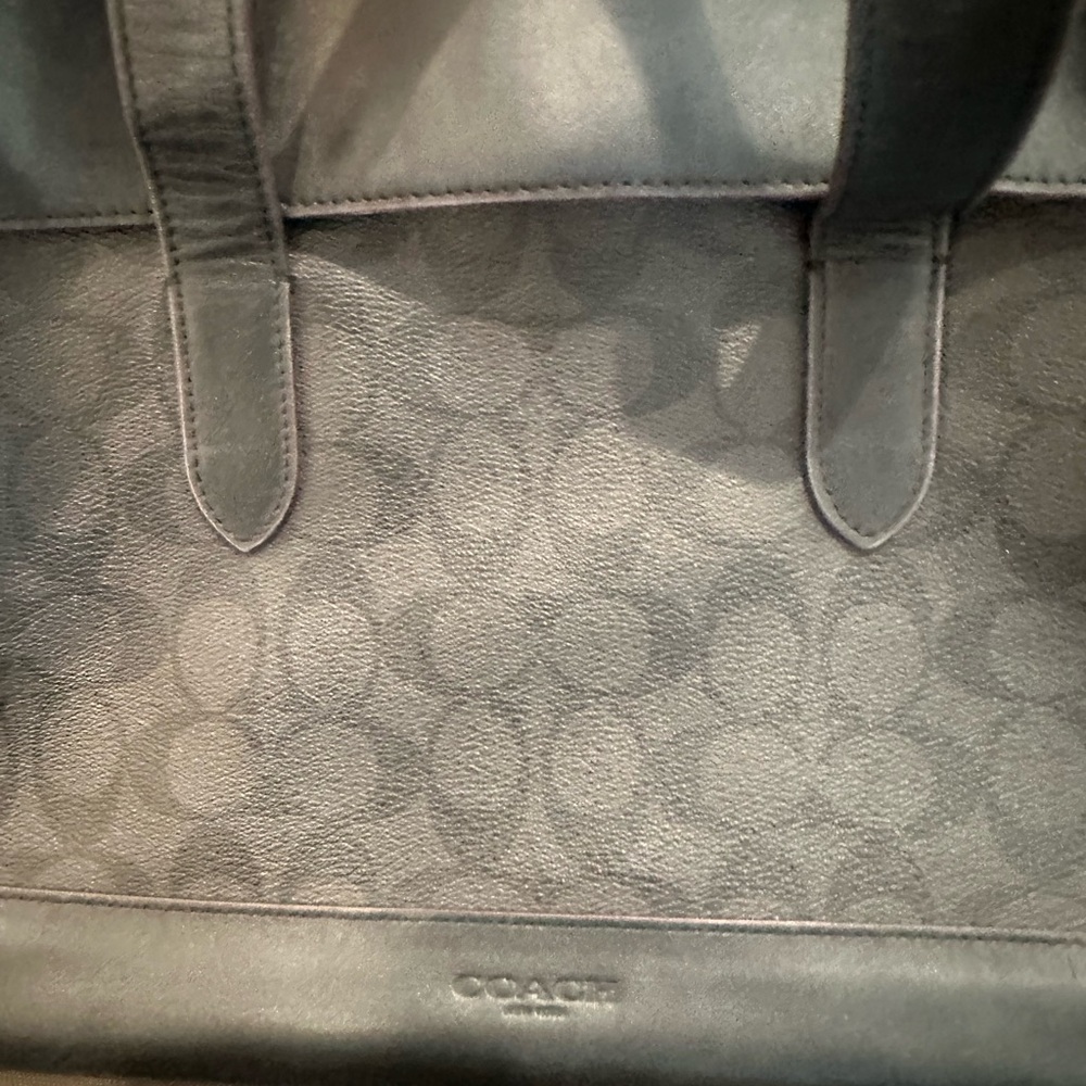 Coach Black Leather Laptop Bag - Picture 3 of 6